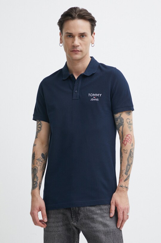 Tommy Jeans polo de bumbac DM0DM18927 bleumarin SS24