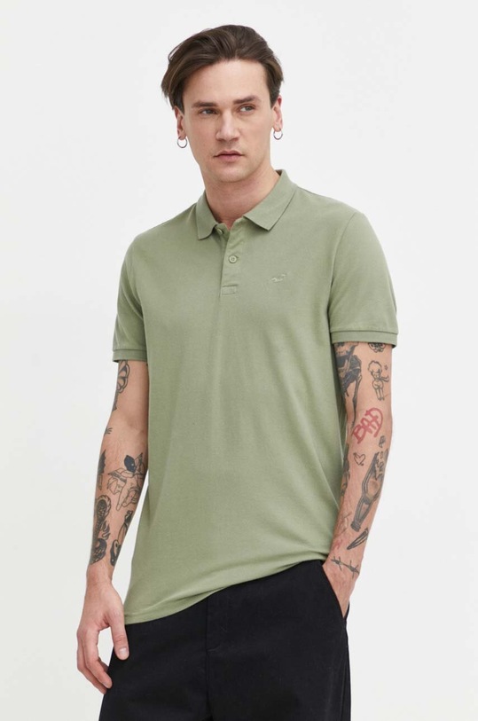 Hollister Co. polo z elastanem zielony KI324.4004.330