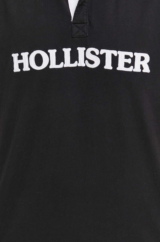 Bavlnené polo tričko Hollister Co. KI324.4059.901 čierna