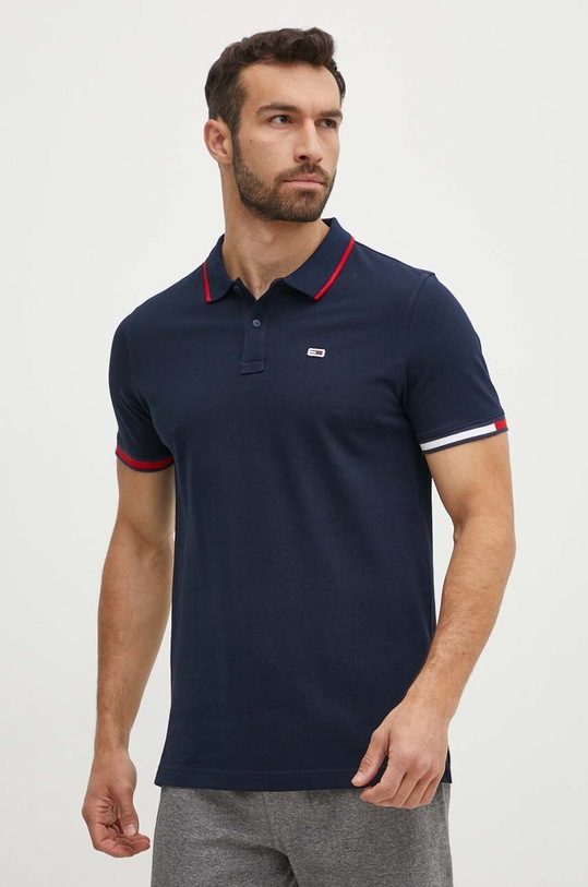 Tommy Jeans polo bawełniane bawełna granatowy DM0DM12963