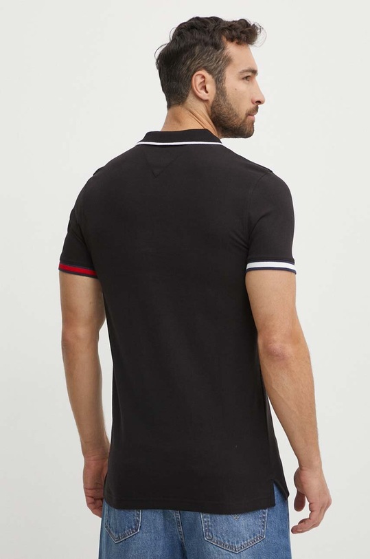 Tommy Jeans polo bawełniane DM0DM12963 czarny SS24