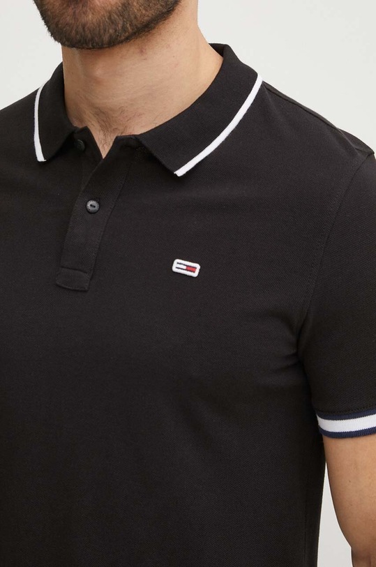 Odzież Tommy Jeans polo bawełniane DM0DM12963 czarny