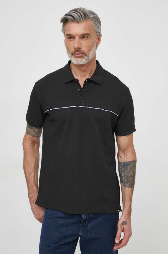 Îmbrăcăminte Tommy Jeans polo de bumbac DM0DM18926 negru