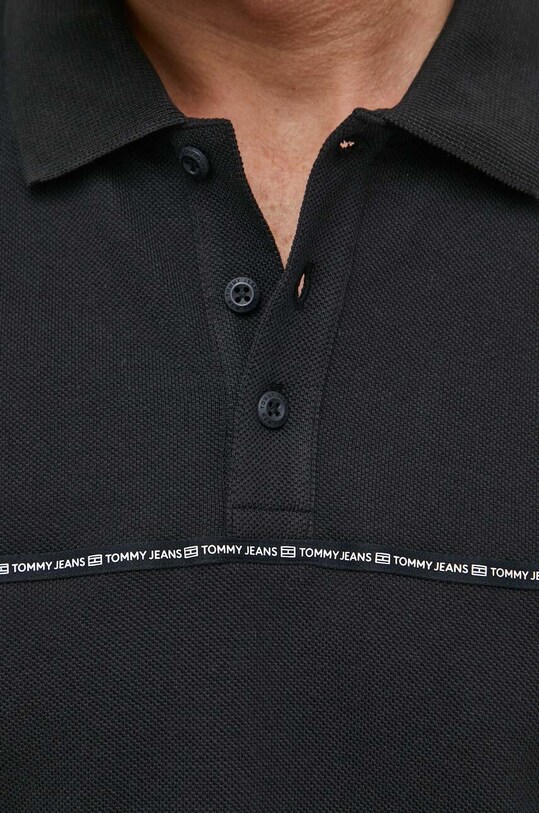 Tommy Jeans polo de bumbac DM0DM18926 negru
