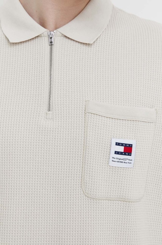 Polo tričko Tommy Jeans DM0DM18928 béžová