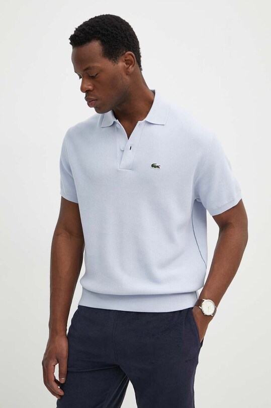 Lacoste polo bawełniane niebieski AH7642