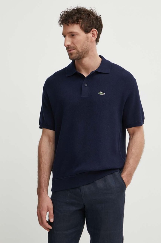 Lacoste polo bawełniane granatowy AH7642