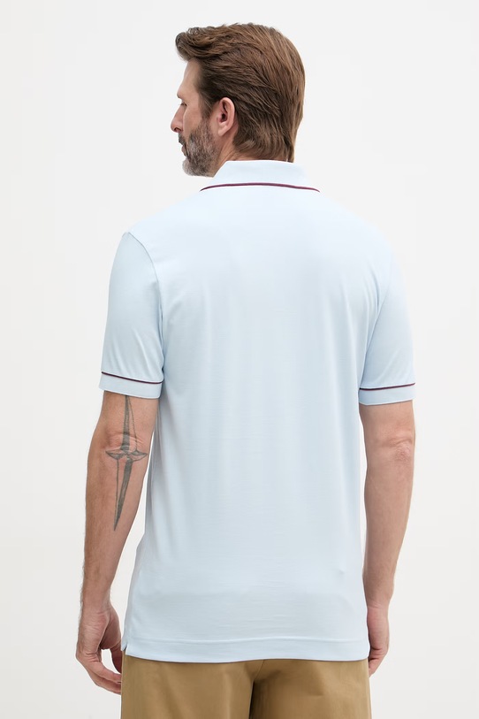 Odzież Lacoste polo męskie bawełniane z elastanem PH8184 niebieski