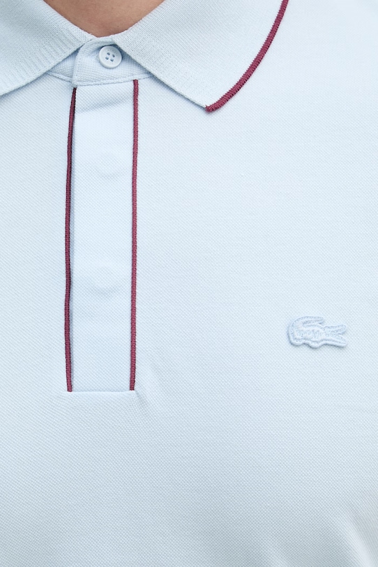 Lacoste polo męskie bawełniane z elastanem PH8184 niebieski