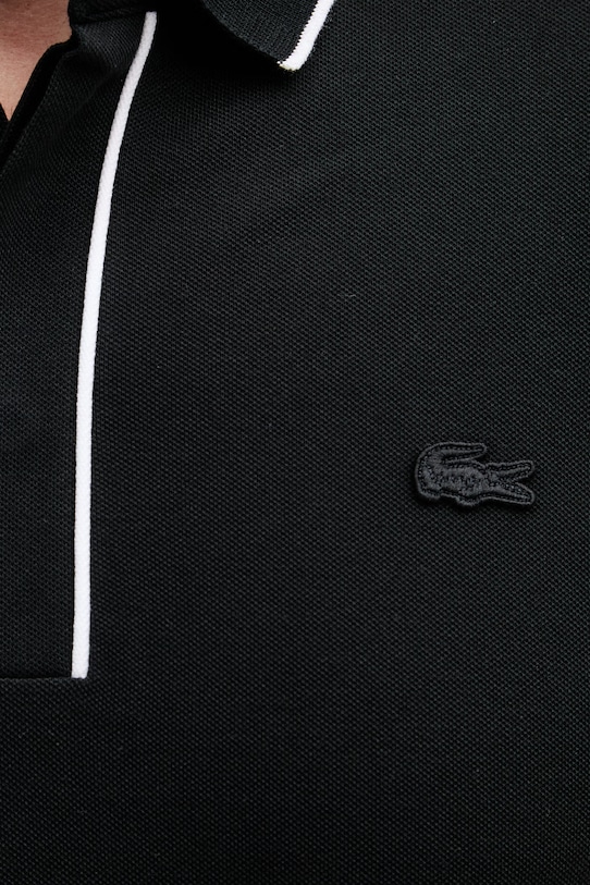 Lacoste polo pánské bavlněné s elastanem PH8184 černá