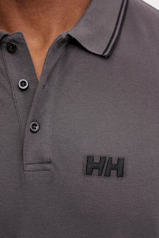 Helly Hansen polo bawełniane 34297 szary