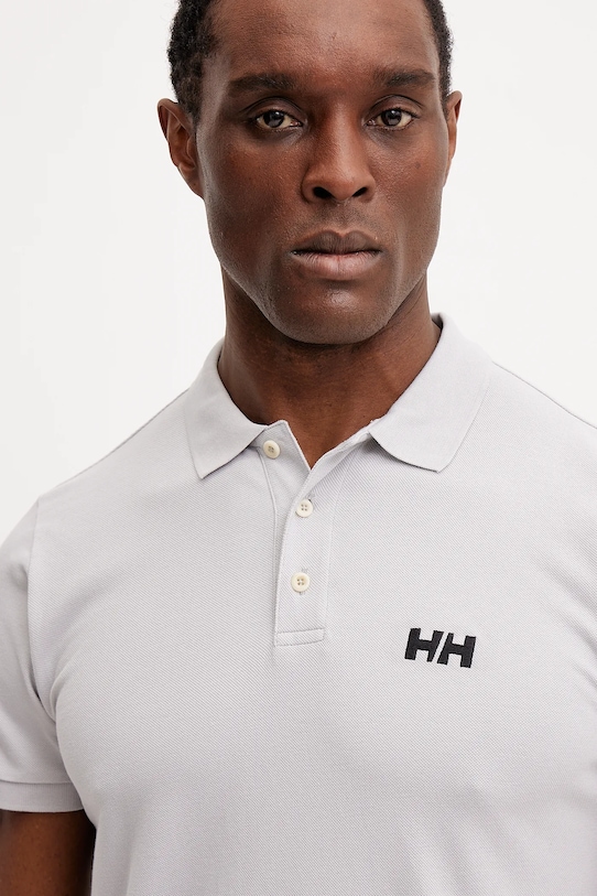 Хлопковое поло Helly Hansen серый 34298