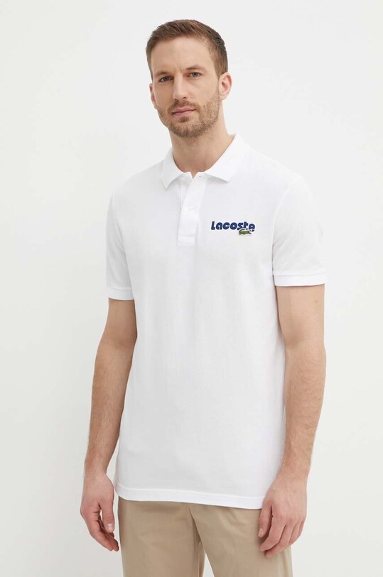 Бавовняне поло Lacoste білий PH7426