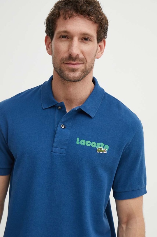 Lacoste polo bawełniane niebieski PH7426