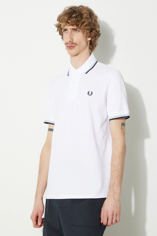 Pamučna polo majica Fred Perry Twin Tipped Shirt bež M12.300