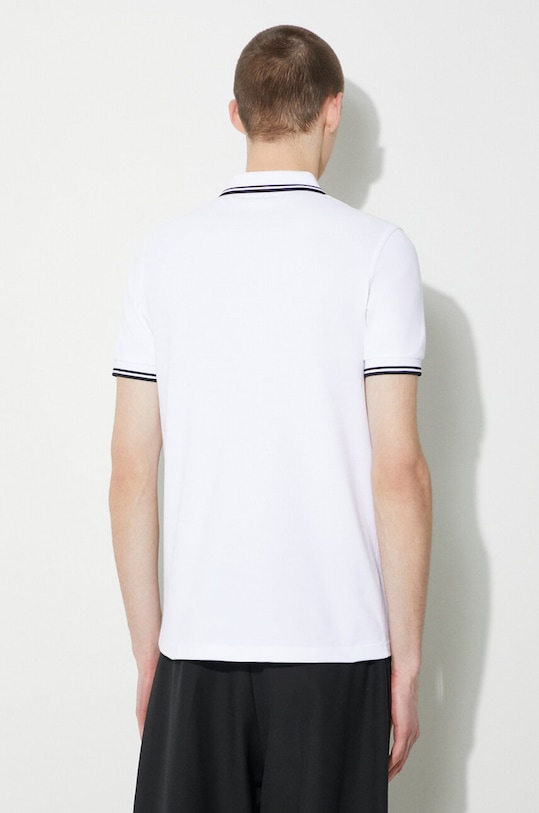Fred Perry polo bawełniane Twin Tipped Shirt M3600.200 biały AA00