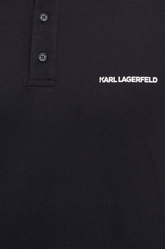 Karl Lagerfeld polo de bumbac 241M2206 negru