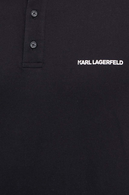 Karl Lagerfeld polo bawełniane 241M2206 czarny