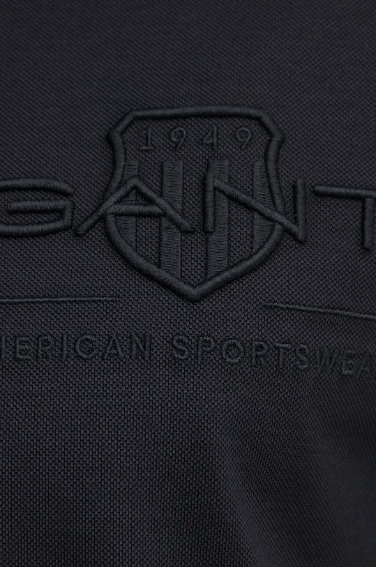 Bavlněné polo tričko Gant 2013039 černá