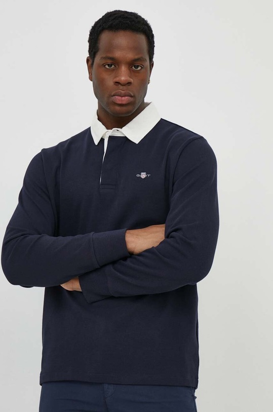 Gant longsleeve bawełniany aplikacja granatowy 2005110