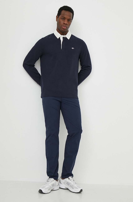 Gant longsleeve bawełniany 2005110 granatowy SS24