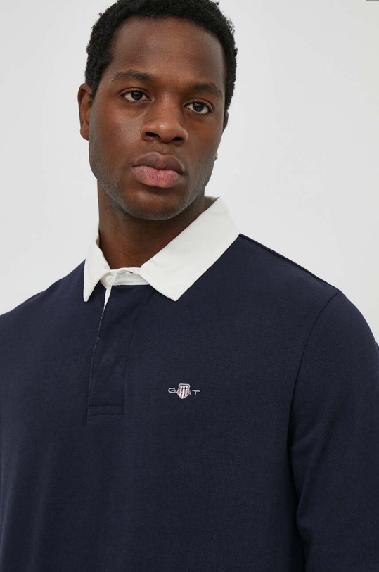 Gant longsleeve bawełniany granatowy 2005110