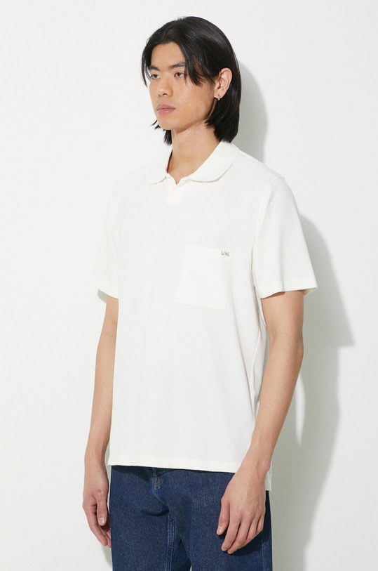 Universal Works polo de bumbac Vacation alb 30603.OFF.WHITE