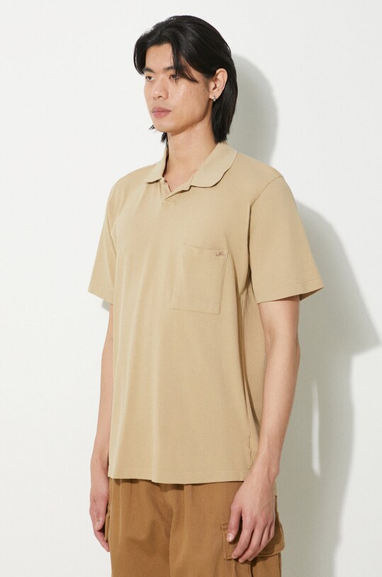 Бавовняне поло Universal Works Vacation Polo бежевий 30603.SUMMER.OAK
