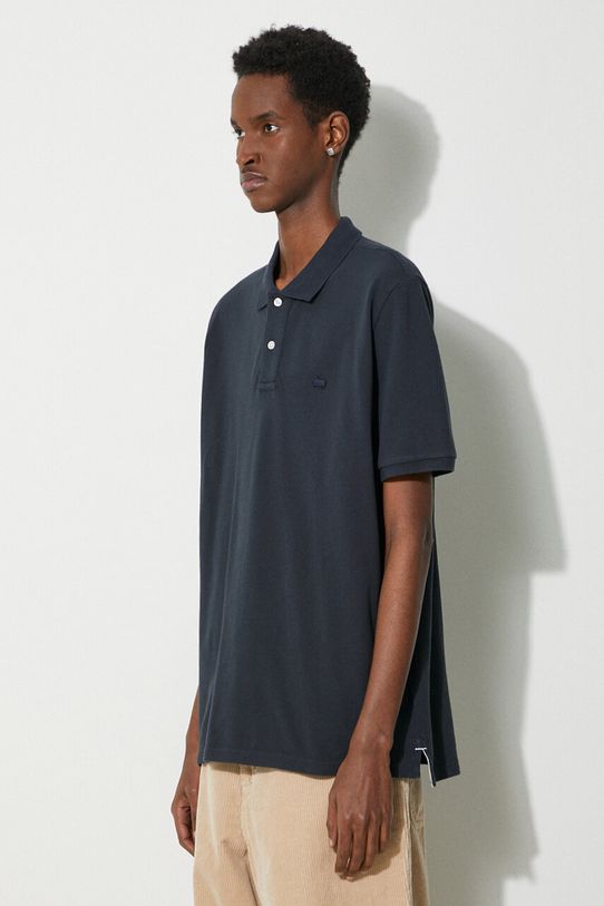 Памучна тениска с яка Woolrich Classic American Polo тъмносин CFWOPO0062MRUT2555
