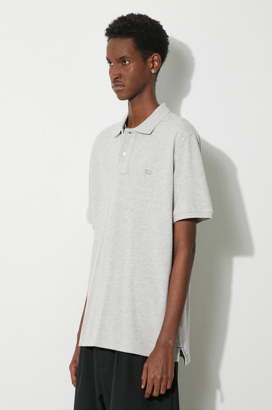 Βαμβακερό μπλουζάκι πόλο Woolrich Classic American Polo γκρί CFWOPO0062MRUT2555