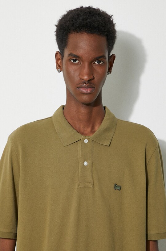 Βαμβακερό μπλουζάκι πόλο Woolrich Classic American Polo CFWOPO0062MRUT2555 πράσινο