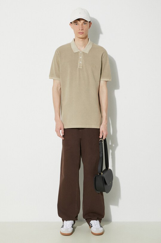Woolrich polo shirt Mackinack Polo CFWOPO0065MRUT1483 beige SS24