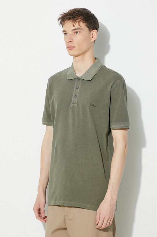 Πόλο Woolrich Mackinack Polo πράσινο CFWOPO0065MRUT1483