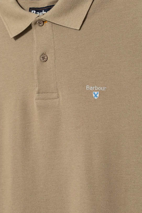 Дрехи Памучна тениска с яка Barbour Tartan Pique Polo MML0012 бежов