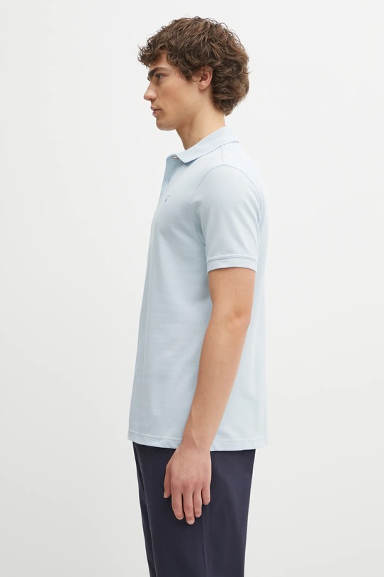 Barbour polo bawełniane Tartan Pique Polo MML0012 niebieski AA00