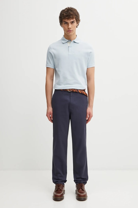 Bavlnené polo tričko Barbour Tartan Pique Polo MML0012 modrá