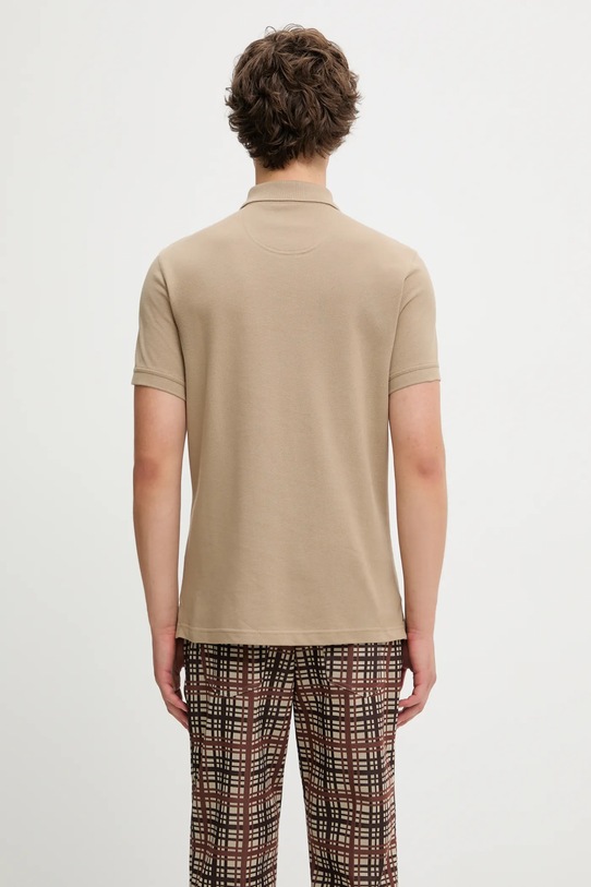 Одежда Хлопковое поло Barbour Tartan Pique Polo MML0012 бежевый