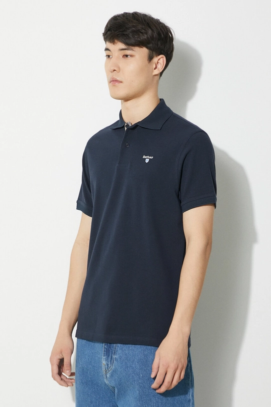 Barbour polo in cotone Tartan Pique Polo blu navy MML0012