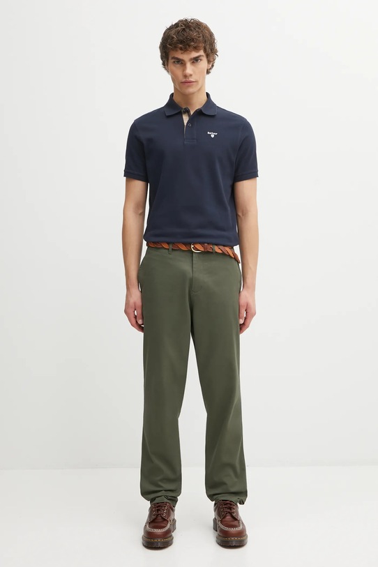 Pamučna polo majica Barbour Tartan Pique Polo MML0012 mornarsko plava