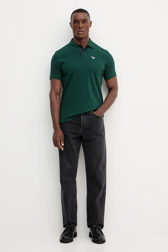 Barbour polo de bumbac Tartan Pique Polo MML0012 verde AA00
