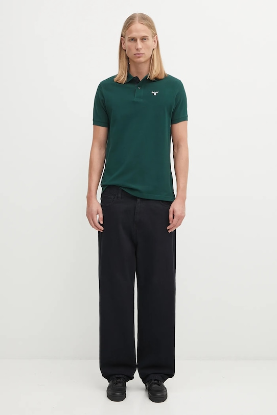 Barbour cotton polo shirt Tartan Pique Polo MML0012 green