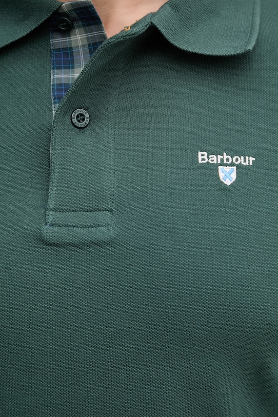 Barbour polo bawełniane Tartan Pique Polo MML0012 zielony