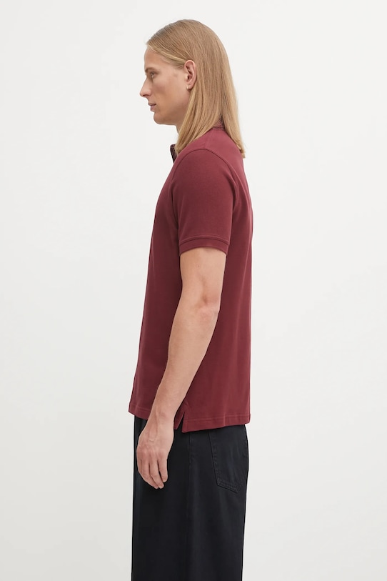 Barbour polo bawełniane Tartan Pique Polo MML0012 bordowy AA00
