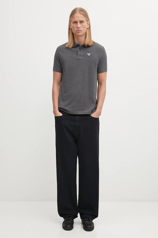 Pamučna polo majica Barbour Tartan Pique Polo MML0012 siva