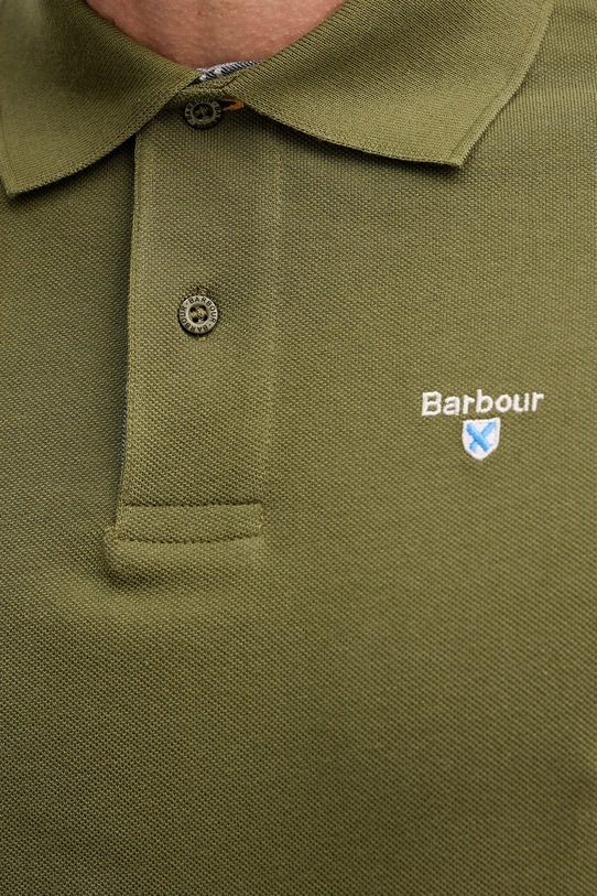 Barbour polo bawełniane Tartan Pique Polo MML0012 zielony
