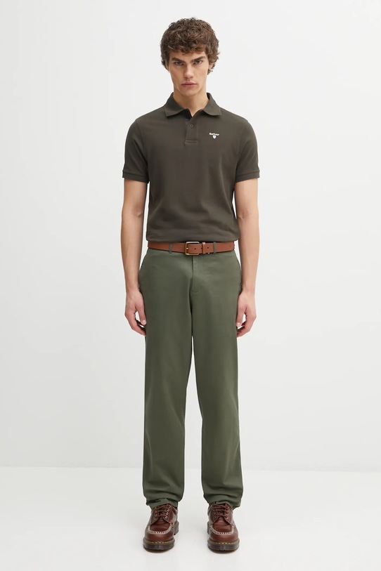 Bavlněné polo tričko Barbour Tartan Pique Polo MML0012 zelená
