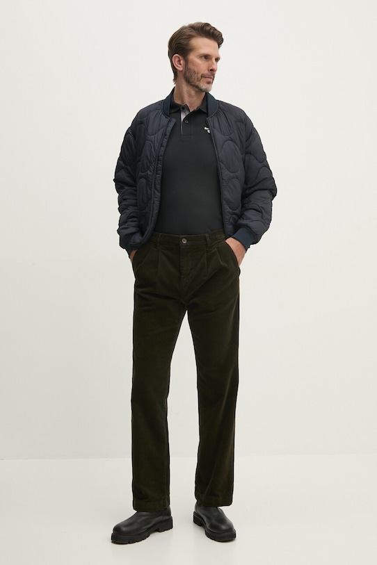 Barbour polo de bumbac Tartan Pique Polo MML0012 negru AA00