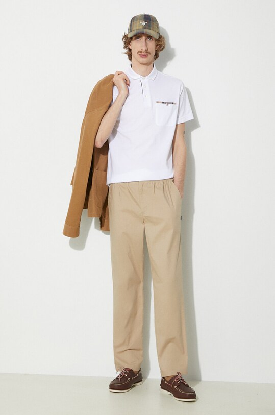 Barbour pamut póló Corpatch Polo MML1071 fehér SS24