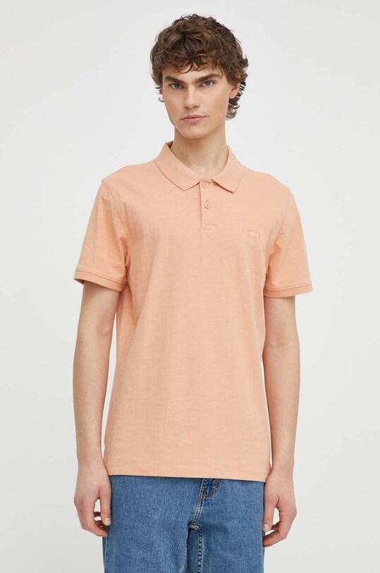 Bavlnené polo tričko Levi's oranžová A4842