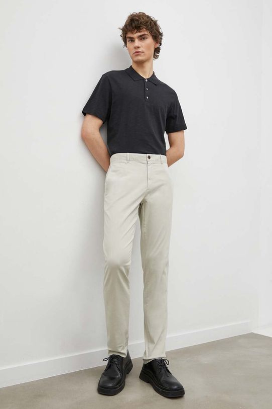 Theory polo bawełniane bawełna czarny M0294501